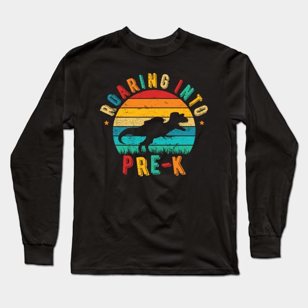 Roaring Into Pre-K Long Sleeve T-Shirt by ChicGraphix